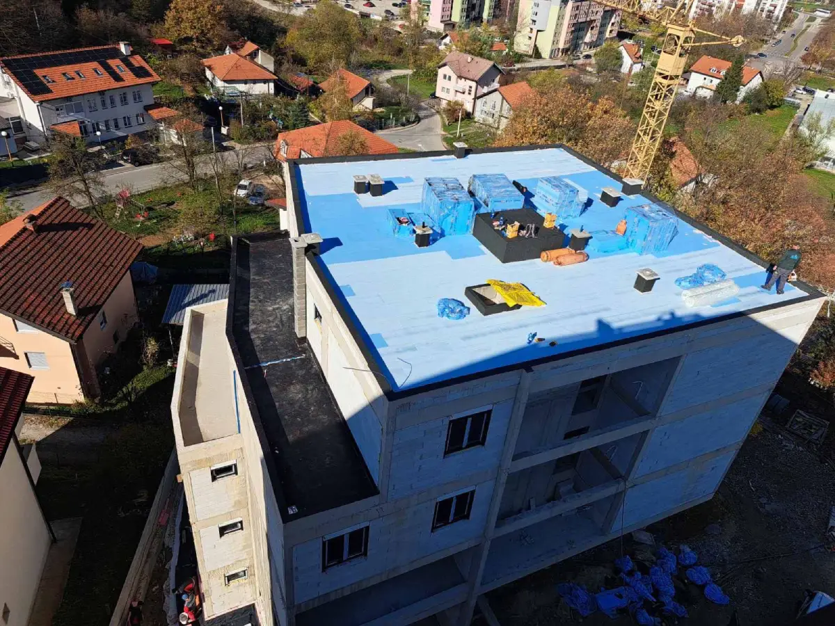 Hidroizolacija ravnog krova SO Slavinovići u Tuzli